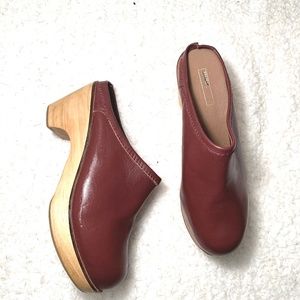 BDG | Red Cow Leather Clogs Size 9